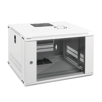 6U Wall Mount Rack Network Cabinet for 19" IT Equipment (6U/Glass Door / White)