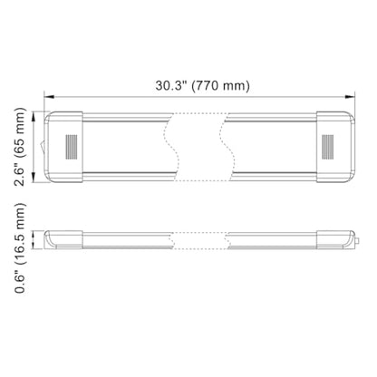 LED Interior Utility Light Fixture 30.3" x 2.6" (30.3" x 2.6")