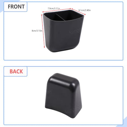 Car Cup Holder Rear Storage Box Compartment Insert for Ford Maverick 2022+ (Black-B)