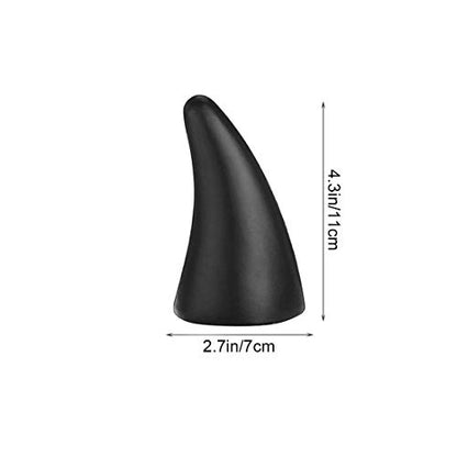 Car 3D Devil Horns Sticker (Classic Black)