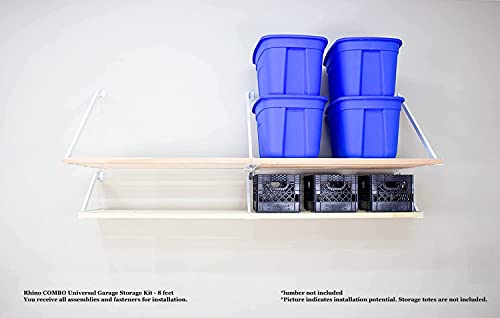 Rhino Combo Universal Garage Storage Kit (8-ft Length x 33.5-in and 20-in Depth)