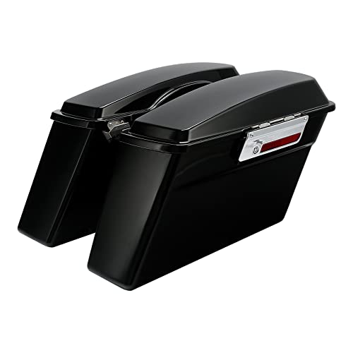 Hard Saddlebags Fit for Harley Touring Road King Glide 94 (Vivid Black 3# / For 1994-2013)
