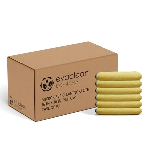 Essentials Premium Microfiber Cleaning Cloth 16"x16" (Yellow)