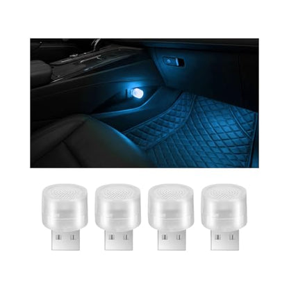 4 Pack USB LED Ambient Lights (Ice Blue)