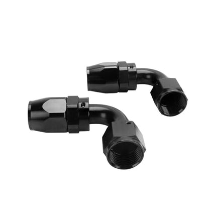Swivel 8AN Fitting 90 Degree For CPE Braided Hose End Black 2Pcs (8AN 90° 2Pcs)