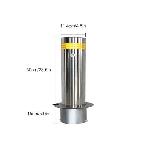 Steel Safety Bollard Post (Silver (2pcs))