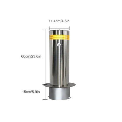 Steel Safety Bollard Post (Silver (2pcs))