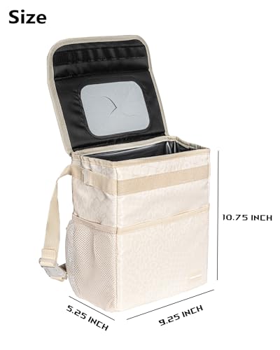 Cute Car Trash Can with Lid (Leopard Print Beige / 2 Gallons)