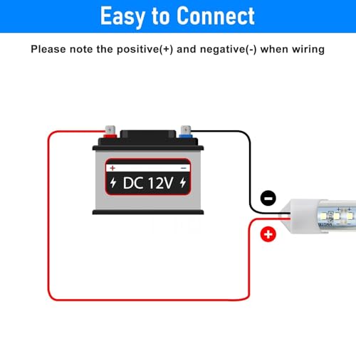 4PCS 12V LED Interior Light Bar (ON/OFF Switch)