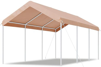10x20 FT Carport (Khaki / 10x20 FT)