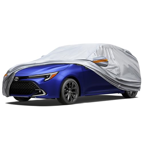 6 Layer Full Car Cover is All (Orange reflective strip / 17/ H-S For Hatchback-Length ( Up to 173" ))