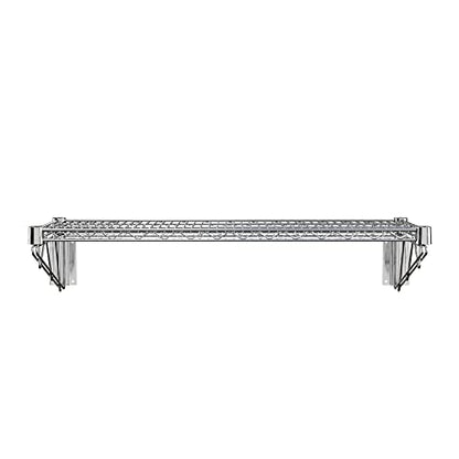 14" x 36" Chrome Wire Wall Mount Shelf (Chrome / 14" x 36")