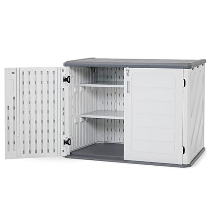 Macrout 25 Cu Ft Outdoor Storage Cabinet with Shelves (Small)
