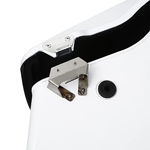Motorcycle 5" Stretched Saddlebags Fit For Harley Touring 1993 (White / 5" Extended)