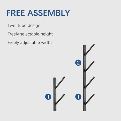 Skateboard Rack Wall Mount (4-floor black)