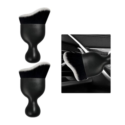 2 PCS Car Detailing Brush (Black/White / 2 PCS)