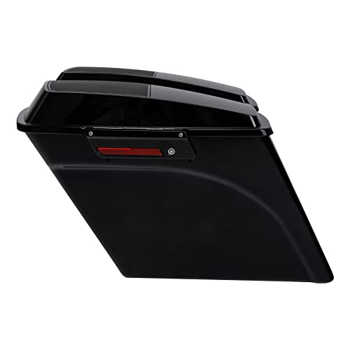 Motorcycle Saddlebags 5" Stretched Extended Hard Saddle BagsW (5" Extended / Stretched W/ Black Latches)