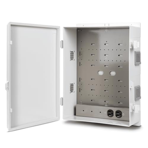 Outdoor Electrical Junction Box with High Power Outlet (18.1"H x 12.6"L x 6.3"W & Outlet)