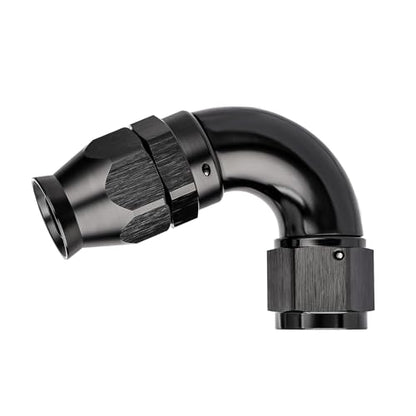 12AN 120 Degree PTFE One Piece Full Flow End Hose Fitting Aluminum Black (12AN / 120 Degree)