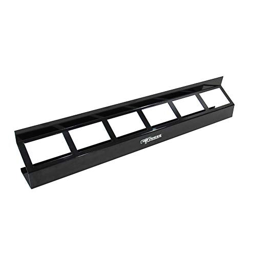304BK Six Quart Oil Can Rack Holder 32" Caddy Wall Hanger Aluminum Shelf (Black)