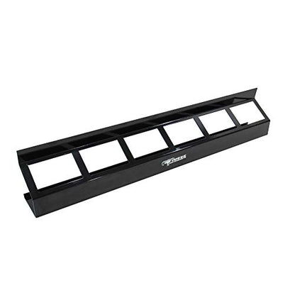 304BK Six Quart Oil Can Rack Holder 32" Caddy Wall Hanger Aluminum Shelf (Black)