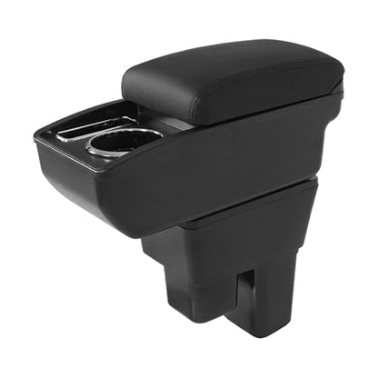Car Armrest Box Compatible with Honda Fit Jazz Hatchback 2009 (with Cup Holder)
