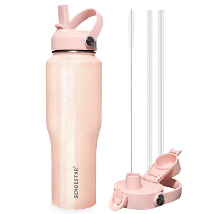 32oz Stainless Steel Water Bottle (Laser Pink / 32 Ounces)