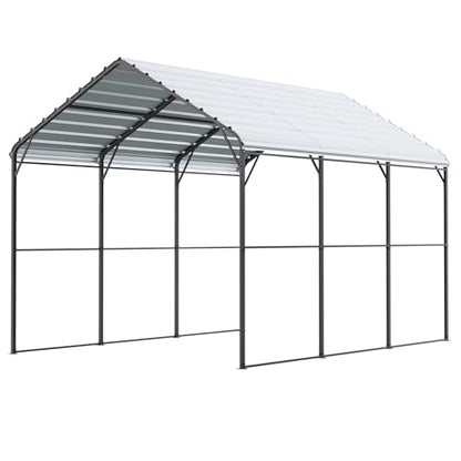 Heavy Duty Metal Carport (White / 10x15ft)