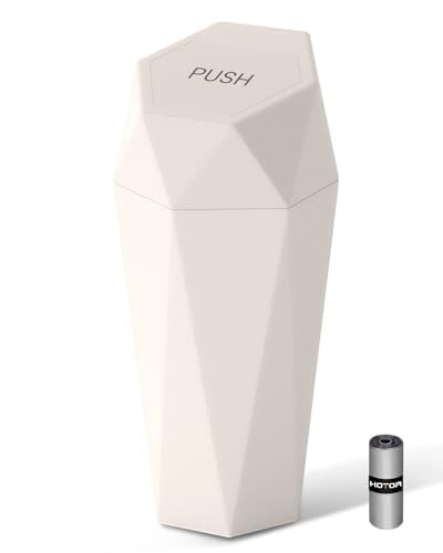 Car Trash Can with Lid (Beige)