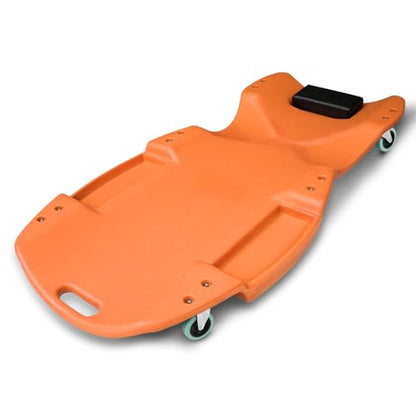 Mechanic Creeper with Padded Headrest & Tool Trays (Orange / 46.5")