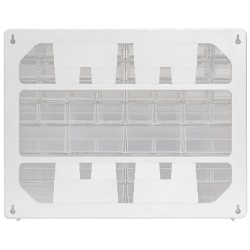 64 Drawer Plastic Drawer Storage Cabinet for Garage Organization (White / 64 Drawer / 1 Pack)