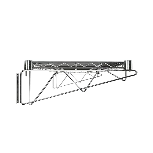 18" x 48" Chrome Wire Wall Mount Shelf (Chrome / 18" x 48")
