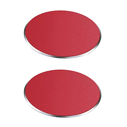 Replacement Metal Plates Set for Magnetic Car Phone Holders (Red / 2 Pack)