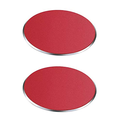 Replacement Metal Plates Set for Magnetic Car Phone Holders (Red / 2 Pack)
