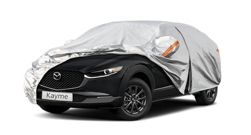 6 Layers Waterproof SUV Car Cover for Mazda CX (LM-Silver / 59. Custom Fit Mazda CX-30/CX-3)