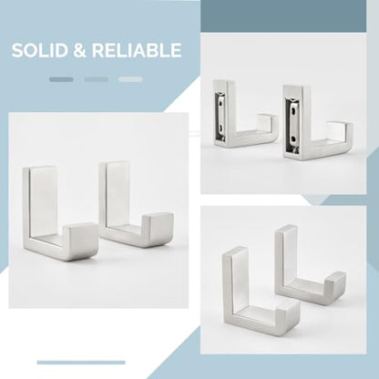Bathroom Towel Hooks (2 Pack / Brushed Nickel)