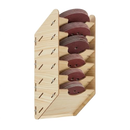 6 Tier Hanging Wooden Sandpaper Storage Holder (6-Tier / 1 Set)