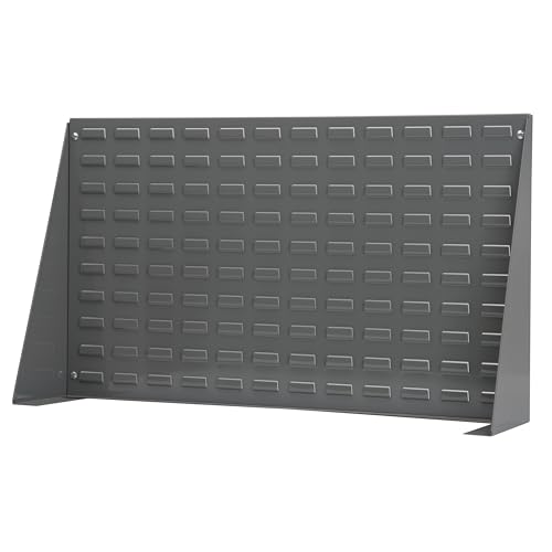 98636 Heavy Duty Steel Louvered Panel Standing Work Bench Storage Rack Garage Organizer for Mounting AkroBin Storage Bins (36-Inch L x 8-Inch W x 20-Inch H)