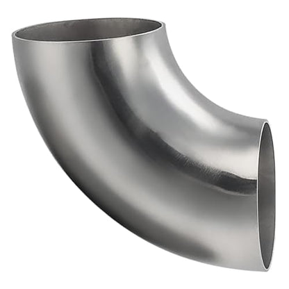 Cotonake OD 3.5 Inch 90 Degree SS304 Stainless Steel Bend Tube Exhaust Elbow Pipe for Car Modified Exhaust System 3.5" Piping Silver Tone (3.5")
