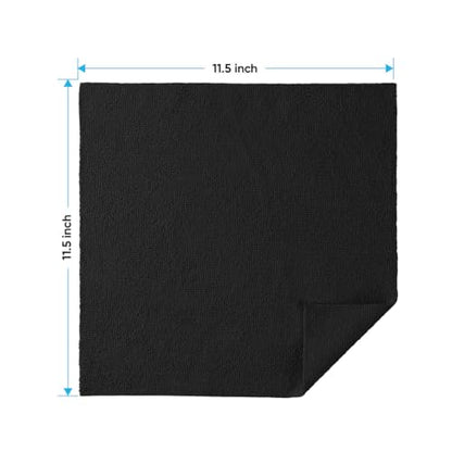 Microfiber Cleaning Cloth 20 PK (Black / 11.5 x 11.5 Inch)