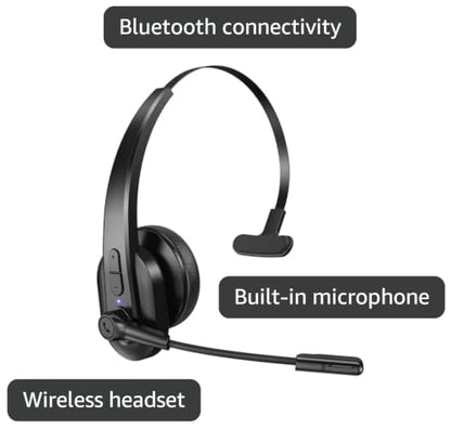 Wireless Headset with Microphone (Gray)