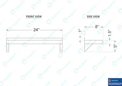 8 in. x 24 in. Stainless Steel Wall Mount Shelf (8 in. x 24 in.)