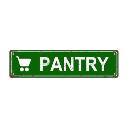 PANTRY SPACE Metal Tin Street Sign Bar Cafe Garage Cave Home Room Wall Bathroom Farmhouse Garden Porch Patio Decor (PANTRY)