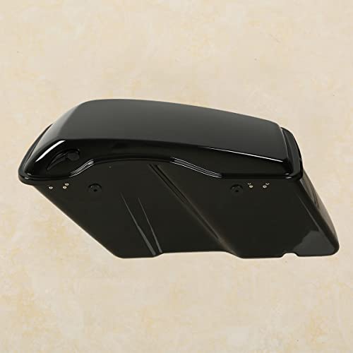 Vivid Black Hard Saddlebags with Black Latch Keys Liners Fit for Harley Touring Road King Street Glide Electra Ultra Classic 2014 (Vivid Black 2# / For 2014-later)