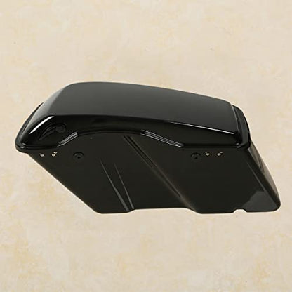 Vivid Black Hard Saddlebags with Black Latch Keys Liners Fit for Harley Touring Road King Street Glide Electra Ultra Classic 2014 (Vivid Black 2# / For 2014-later)
