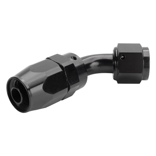 Swivel 8AN Fitting 45 Degree For CPE Braided Hose End Black 2Pcs (8AN 45° 2Pcs)