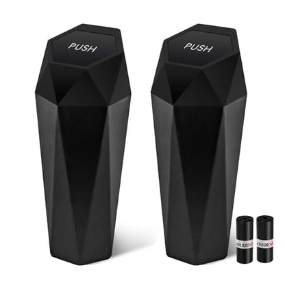 Car Trash Can with Lid (Black)