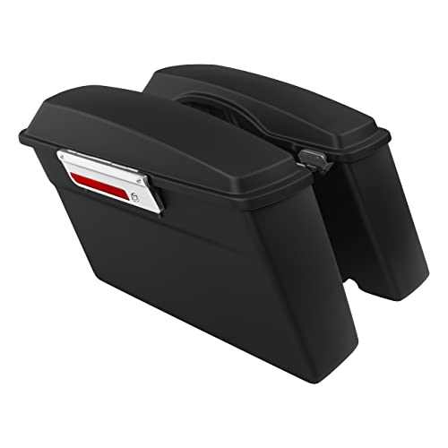 Motorcycle Saddle bags Hard Saddlebags For Harley Touring 1993 (Matte Black# / Standard)