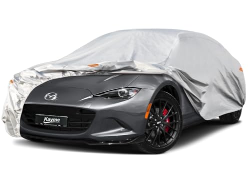 6 Layers Waterproof Car Cover for Mazda Miata MX (LM-Silver / 62. Custom Fit Mazda MX-5)