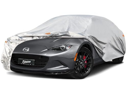 6 Layers Waterproof Car Cover for Mazda Miata MX (LM-Silver / 62. Custom Fit Mazda MX-5)